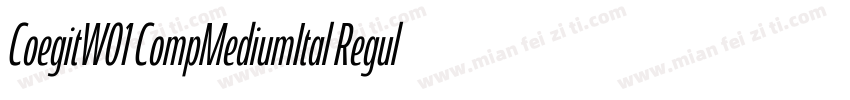CoegitW01 CompMediumItal Regular字体转换
